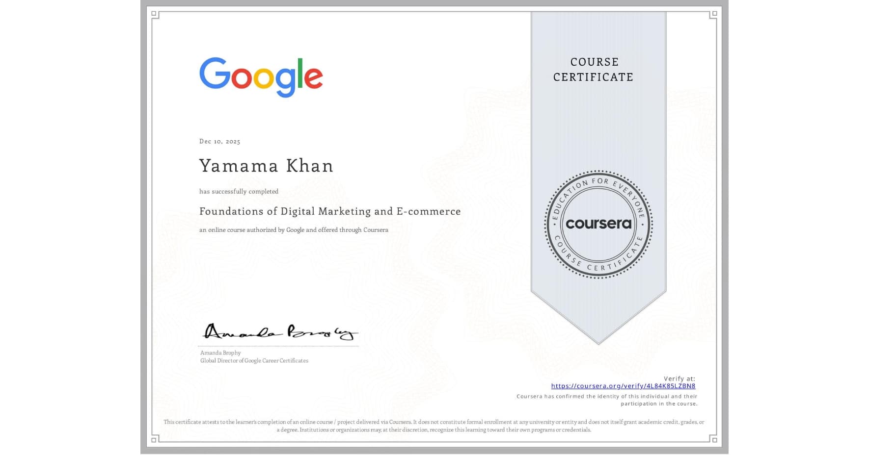 Foundations of Digital Marketing & E-commerce