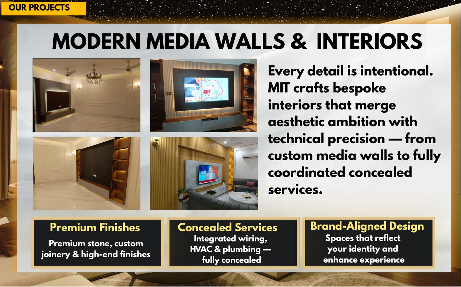 Company profile design for MIT Design & Construction by Softologics — background preview