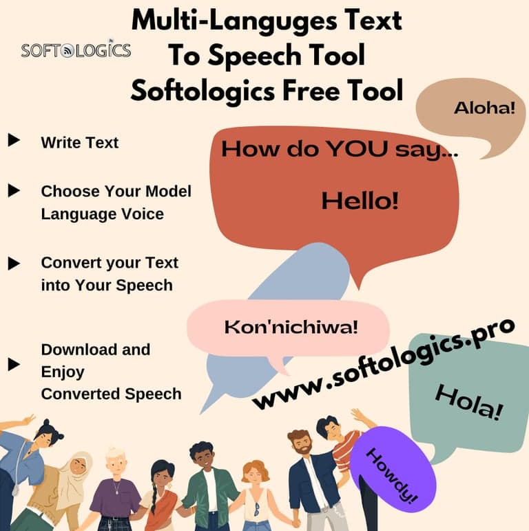 Multi-language text to speech tool by Softologics